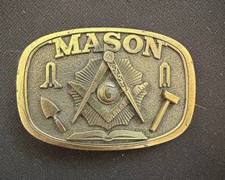 Vintage Masonic Belt Buckle