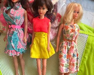 Vintage Barbie Dolls and Clothing Lot