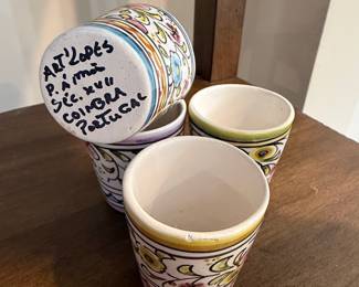 Artur Lopes Hand-Painted Ceramic Cups