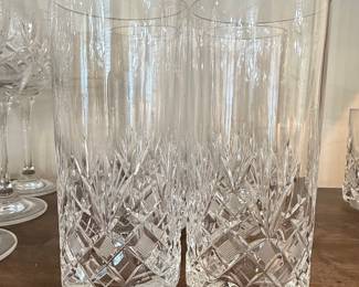 Cut Crystal Highball Glasses Set