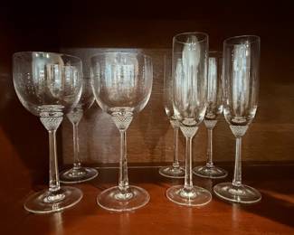 Villeroy & Boch "Aria" Crystal Wine Glasses and Champagne Flutes Set