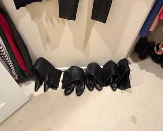 Black Leather Knee-High Boots