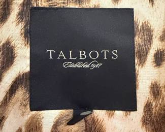 Talbots Women's Trench Coat with Leopard Print Lining