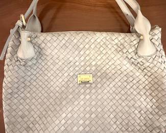 Woven Leather Hobo Bag
