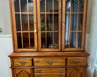 Beautiful birds eye maple china hutch