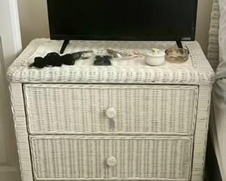 Wicker dresser, TV