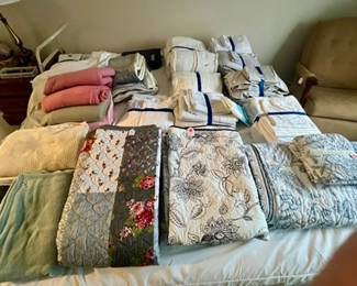 beautiful quilts, bedding, towels