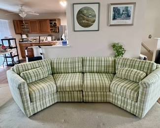 Very nice two piece curved couch