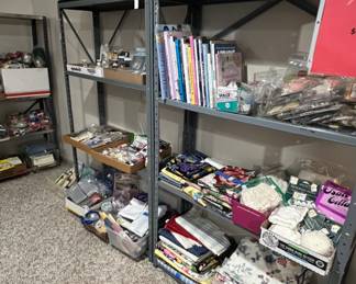 many nice craft items, books, material