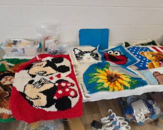 Hand made hooked rugs