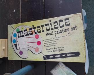 Vintage oil paint set
