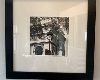 Framed Black and White Photograph of Arc de Triomphe