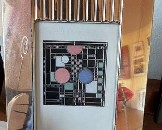 Frank Lloyd Wright "Coonley Playhouse" Style Geometric Photo Frame