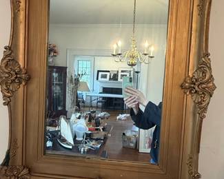 Large Ornate Giltwood Rococo Mirror