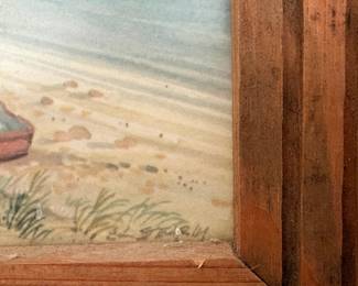 Seascape Watercolor Painting by C.L. Strain