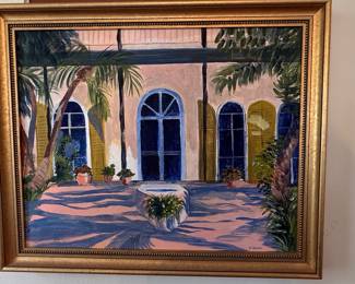 D. Moore Courtyard Painting