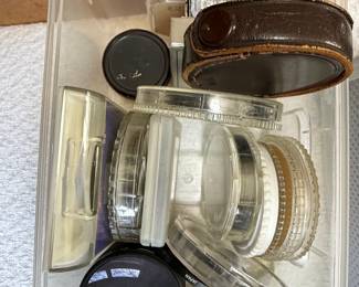 Assorted Camera Lenses and Filters