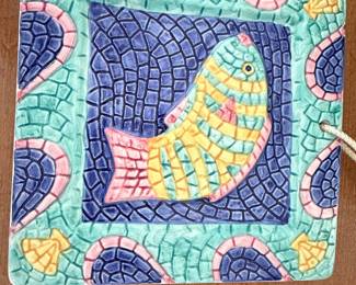 Ceramic Fish Trivet or Wall Plaque - Possibly Ullman Leisure Time