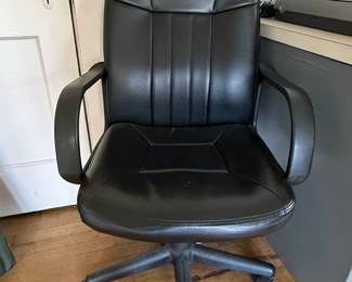 Black Faux Leather Executive Office Chair
