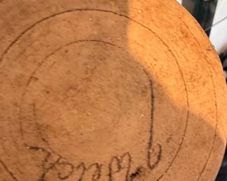 Pottery Vase with Incised Signature