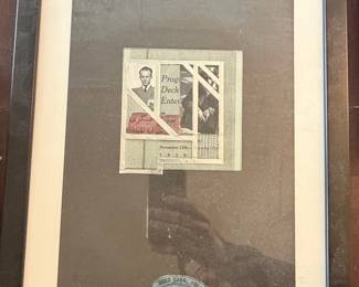 Carson Coone "Suez Canal Police" Mixed Media Collage