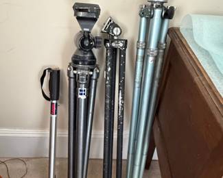Vintage Photography Tripod Lot (Quick-Set Standard Duplex Model 502, Bogen Manfrotto)
