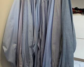 Men's Long-Sleeve Striped and Denim-Look Shirts Assortment