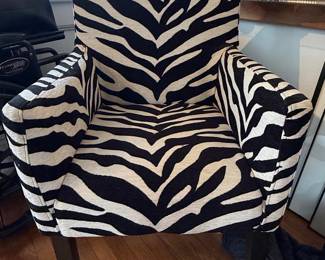 Zebra Print Accent Chair