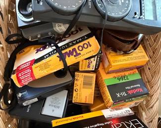 Assorted Kodak Photographic Film and Nikon Battery