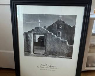 Ansel Adams "New Church, Taos Pueblo, New Mexico" Print