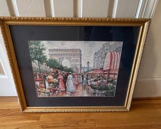 Vintage "Parisian Street Scene" Art Print by Antoine Blanchard