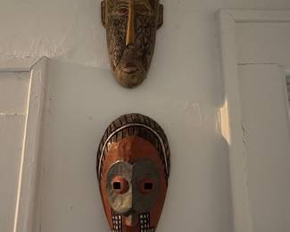 Set of 2 Decorative African Tribal Masks