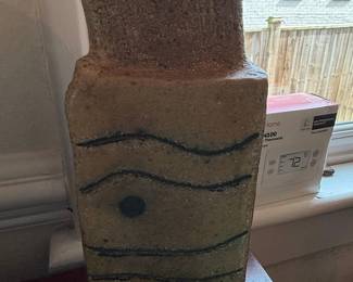 Mid-Century Modern Ceramic Vase with Incised Decoration