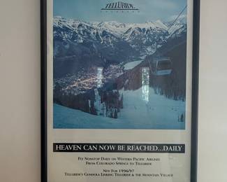 Telluride Colorado Ski Poster - "Heaven Can Now Be Reached...Daily" 1996/97
