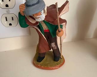 Santons Fouque "Coup de Mistral" Shepherd Figurine