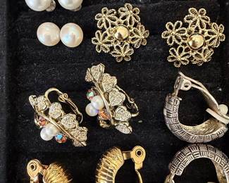 Assorted Costume Jewelry Earrings Collection