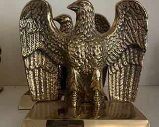 Brass Eagle Bookends by Colonial Virginia