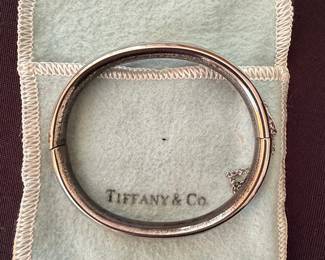 Tiffany & Co. Sterling Silver Hinged Bangle Bracelet