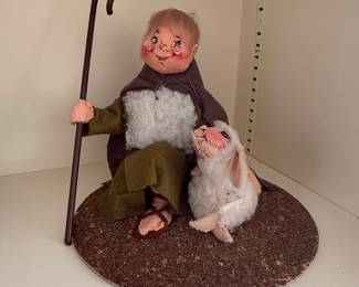 Vintage Shepherd and Lamb Figurine - Byers' Choice