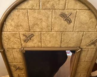 Dragonfly Motif Arched Wall Mirror