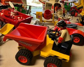 Playmobil Construction Vehicles and Figures Lot