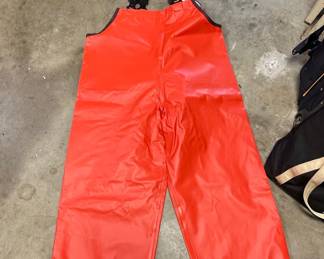 Orange PVC Bib Overalls/Waders