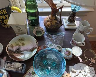 Assorted Decorative Items including Carnival Glass and Fenton