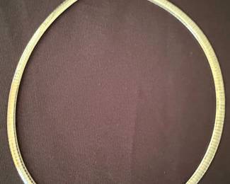 Sterling Silver Omega Necklace