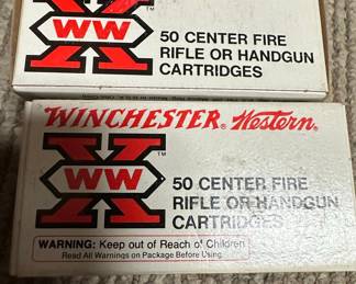 Winchester Western WW 50 Center Fire Rifle or Handgun Cartridges