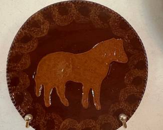 Foltz Pottery Horse Wall Plaque
