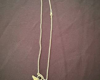 Sterling Silver Deer Pendant Necklace