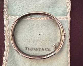 Tiffany & Co. Sterling Silver Hinged Bangle Bracelet