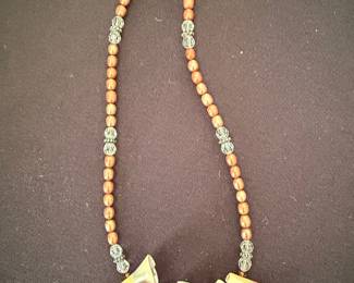 Shell and Crystal Beaded Necklace
