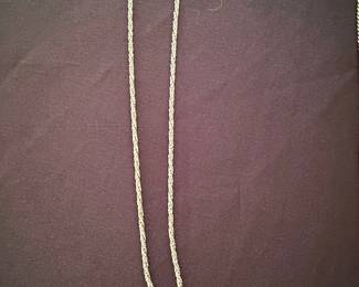 Monogrammed Rope Chain Necklace